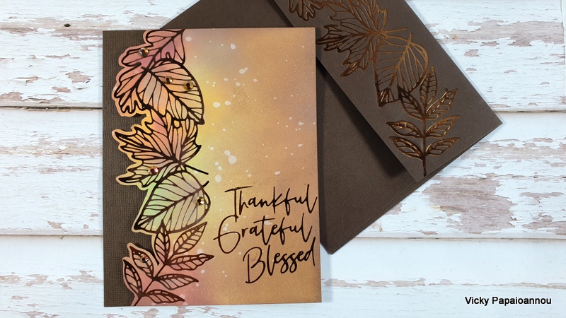 foiled fall card