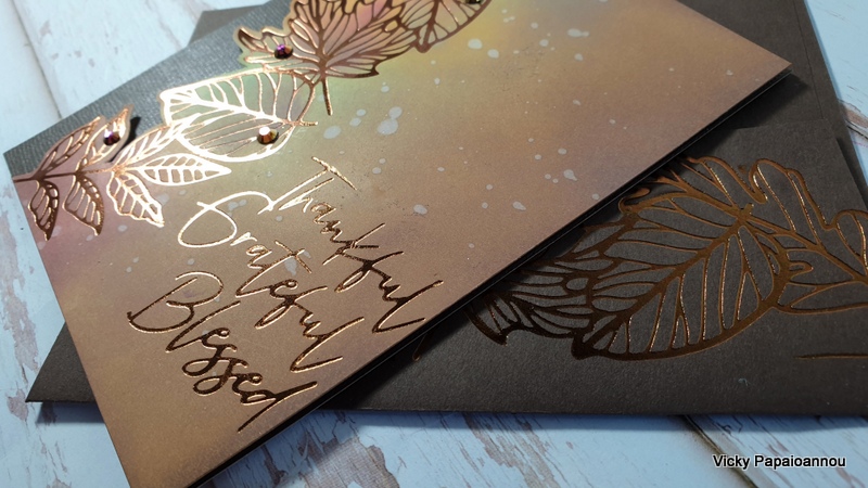 foiled fall card