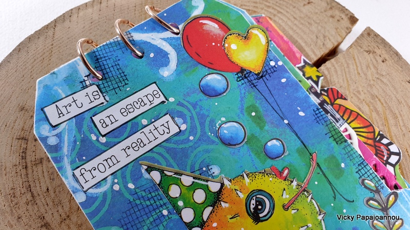 Layered Tag Journal, Art by Marlene new collection