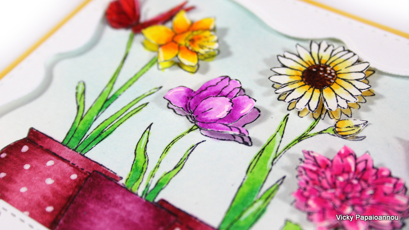 Spring season drawing Easy | Flower garden scenery drawing easy - YouTube
