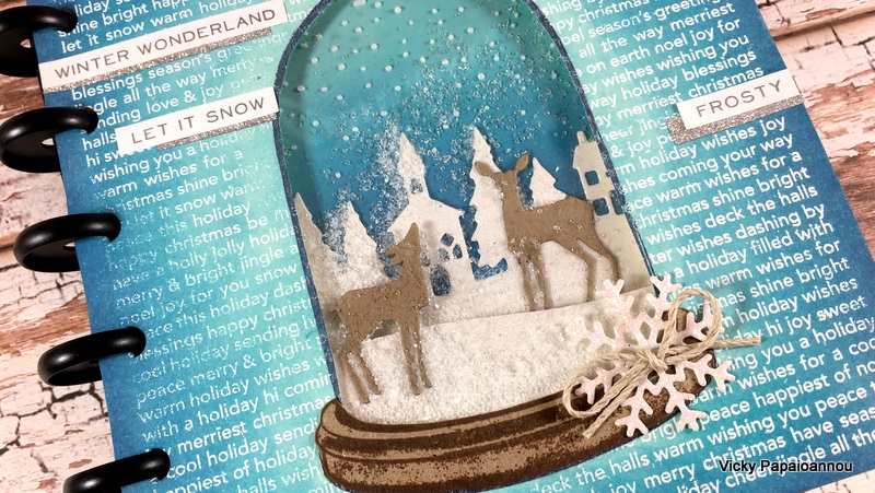 art journal snow globe