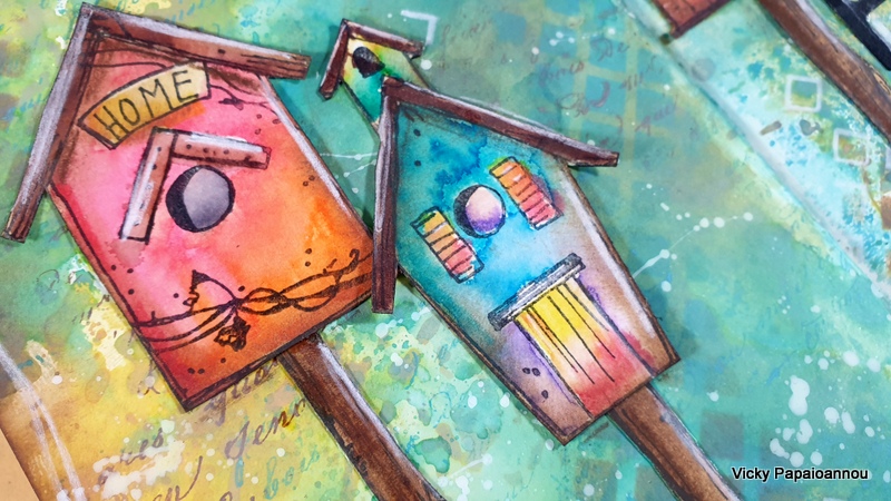 art journal birdhouses