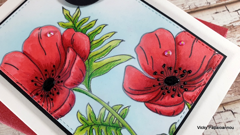 How to Paint a Poppy with watercolor crayons tutorial 