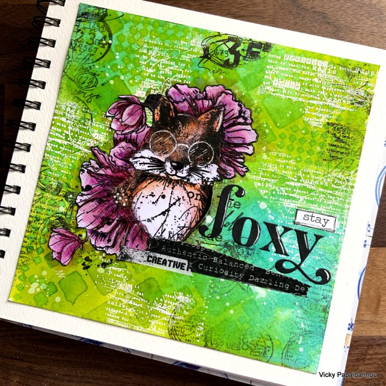 art journal stay foxy Vicky Papaioannou