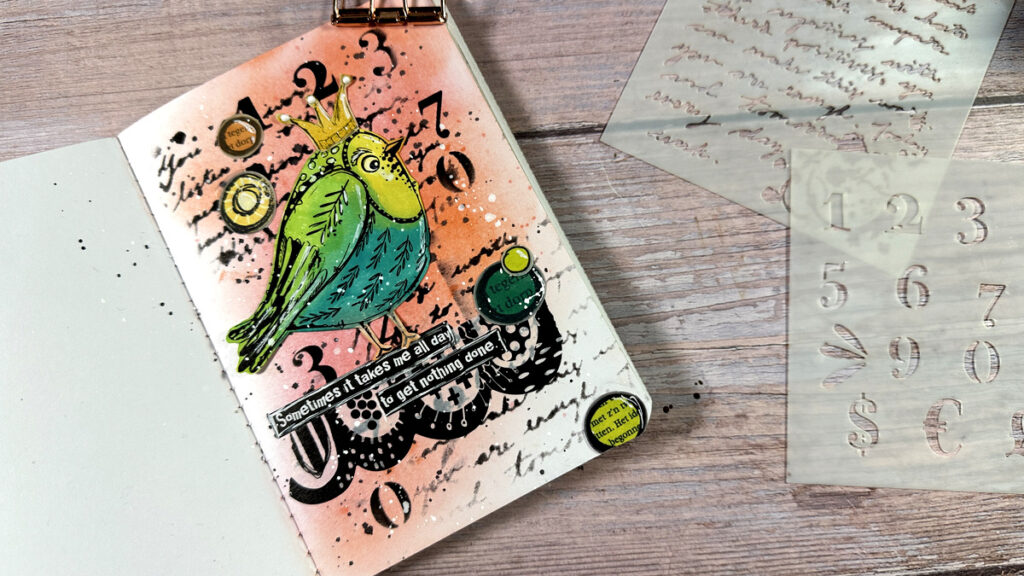 How to use stencils to make a wonderful art journal page