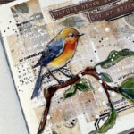 bird on a branch art journal